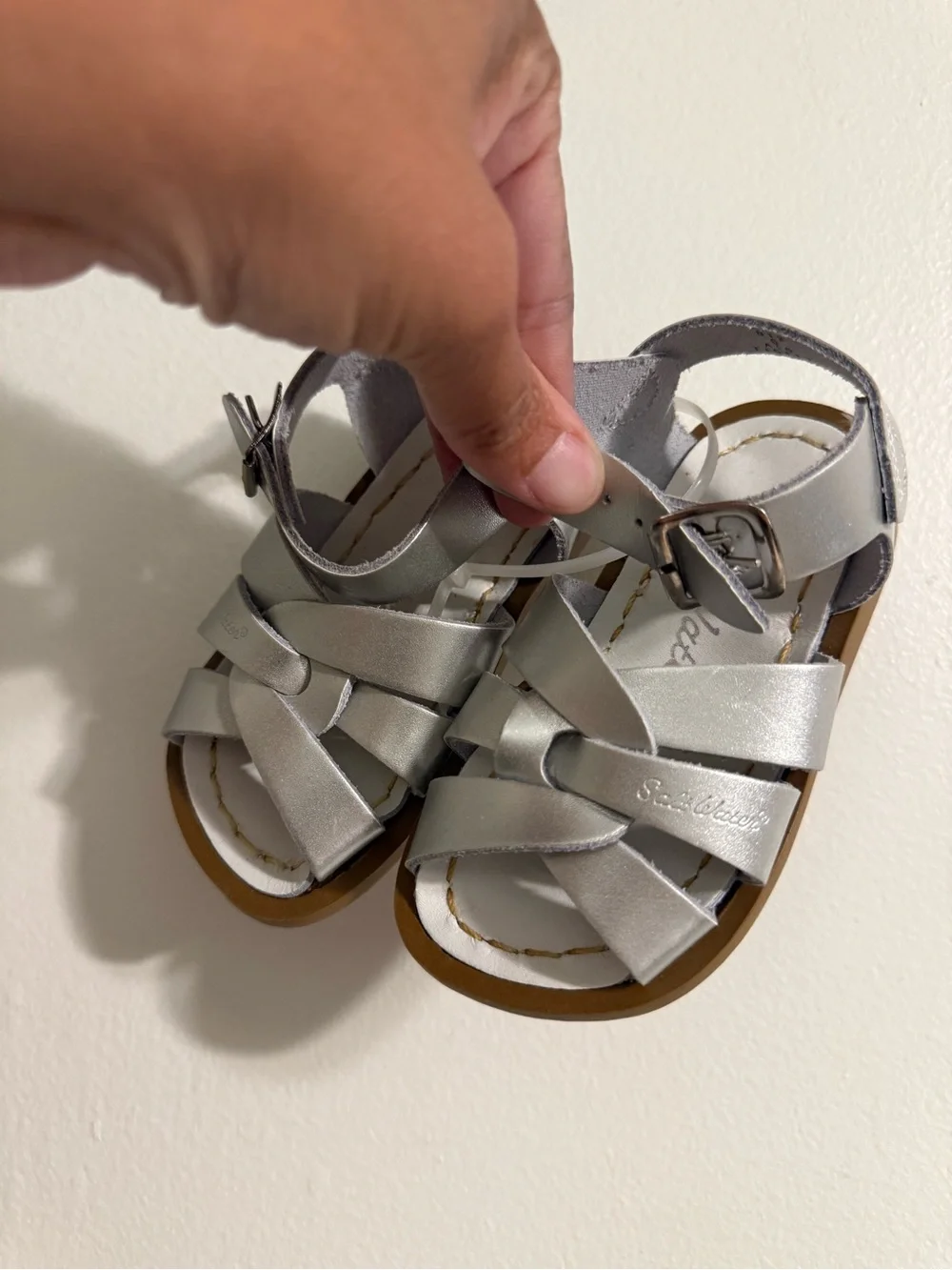Salt Water Sandals by Hoy Silver Toddlers' Braided Strap Sandals